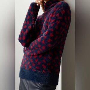 Thakoon Collective Printed Sweater, Red and Black Sweater